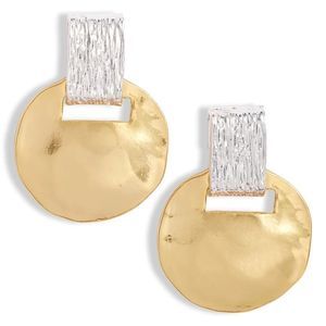 KARINE SULTAN - Mixed metal short drop earrings | clip on